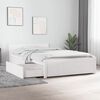 3103484 vidaXL Bed Frame without Mattress with Drawers White 90x200 cm (815030+814985)