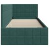 vidaXL Corner Bed Frame Dark Green 80 cm x 200 cm Velvet