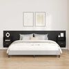 vidaXL Headboard with Cabinet 3 pcs Black Oak Engineered Wood