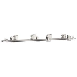vidaXL Sliding Door Hardware Kit 183 cm Stainless Steel Silver