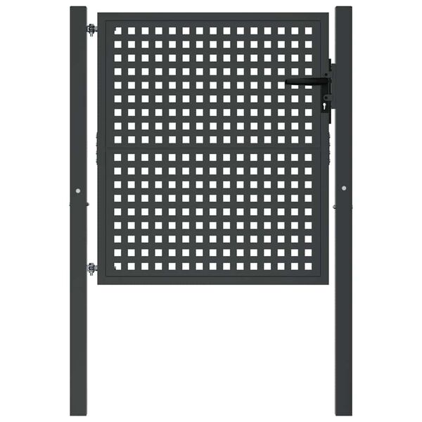 vidaXL Garden Gate Anthracite 100x100 cm Steel