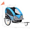 vidaXL 2-in-1 Bike Trailer & Stroller Blue and Grey
