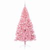 vidaXL Artificial Pre-lit Christmas Tree with 300 LEDs Pink 210 cm PVC