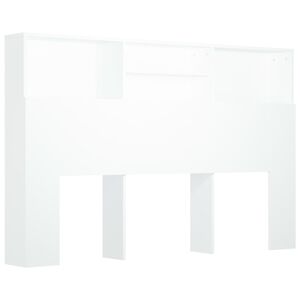 vidaXL Headboard Cabinet White 160x19x103.5 cm