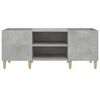 vidaXL Record Cabinet Concrete Grey 121x38x48 cm Engineered Wood
