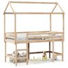 vidaXL Loft Bed with Ladder and Roof without Mattress 80x200 cm