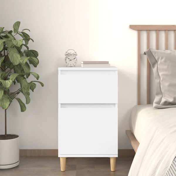vidaXL Bedside Cabinet White 40x35x70 cm
