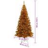 vidaXL Christmas Tree with 300 LEDs with Stand Gold 180 cm PET