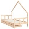 vidaXL Kids Bed Frame with Drawers 90x200 cm Solid Wood Pine