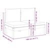 vidaXL Garden Sofa Armless with Cushions 2-Seater Solid Wood Acacia