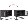 vidaXL TV Cabinet Black 68x39x60.5 cm Steel