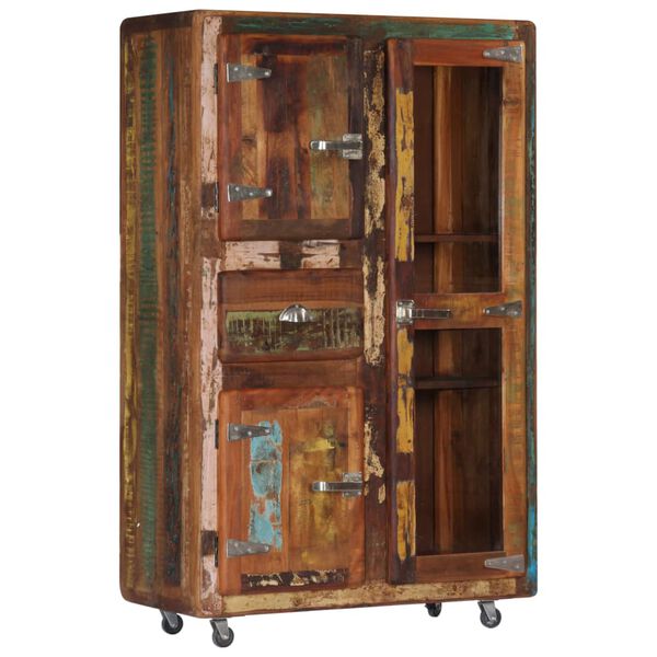 vidaXL Highboard 90x42x142 cm Solid Reclaimed Wood