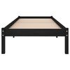 vidaXL Bed Frame without Mattress Black Solid Wood Small Single