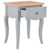 vidaXL Nightstand Grey and Brown 40x30x50 cm Solid Pine Wood
