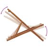 vidaXL Folding Beach Chairs 2 pcs Beige Fabric and Solid Wood
