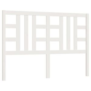 vidaXL Bed Headboard White 156x4x100 cm Solid Wood Pine