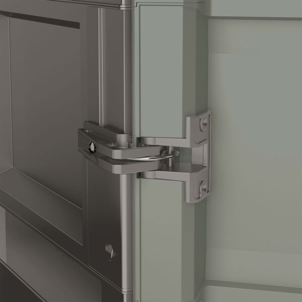 Keter Garden Multipurpose Storage Cabinet Wood Grain Cream Taupe 182cm