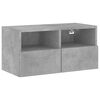 vidaXL 5 Piece TV Wall Units Concrete Grey Engineered Wood