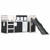 vidaXL Bunk Bed without Mattress with Slide White and Black 90x200 cm