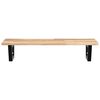 vidaXL Basin Shelf Wall Mounted Steel and Solid Wood Acacia