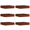 vidaXL Lawn Edging 6 pcs Rusty 60 x 60 x 13 cm Weathering Steel