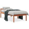 vidaXL Senior Bed without Mattress Wax Brown 75x190 cm Solid Wood Pine