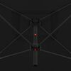 vidaXL Double Parasol with Steel Pole 250x250 cm Black