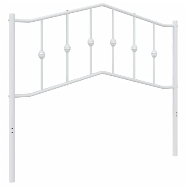 vidaXL Metal Replace Headboard White 107 cm
