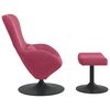 vidaXL Egg Chair with Footstool Wine Red 63 x 73 x 90 cm Velvet