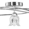 vidaXL Ceiling Lamp with Glass Flower Shades for 5 G9 Bulbs