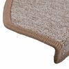 vidaXL Stair Mats 15 pcs 65x24x4 cm Light Brown Half Round Large