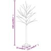 vidaXL LED White Birch Tree Warm White 72 LEDs 150 cm