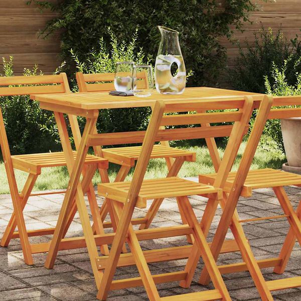 vidaXL Garden Table Folding Brown 90 x 55 x 75 cm Solid Acacia Wood