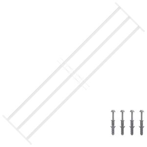 vidaXL Security Grille for Windows with 3 Crossbars 3 pcs 93-174 cm