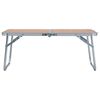 vidaXL Folding Camping Table Brown Aluminium 60x40 cm