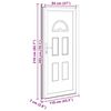 vidaXL Front Door White 110x210 cm PVC