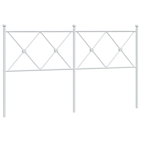 vidaXL Metal Replace Headboard White 160cm