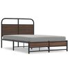 vidaXL Bed Frame without Mattress 120x190 cm Brown Oak Engineered Wood