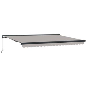 vidaXL Retractable Awning Light Grey 4 x 3 m Canvas and Aluminium