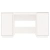 vidaXL Desk White 140x50x75 cm Solid Wood Pine