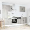 vidaXL 7 Piece Kitchen Cabinet Set Lucca Grey Sonoma Engineered Wood
