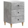 vidaXL Bedside Cabinet Concrete Grey 43x 41 x 66.5 cm Engineered Wood