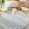 vidaXL Outdoor Carpet ARAKIL Grey &Oslash;200 cm PP