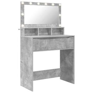 vidaXL Bedroom Dressing Tables Concrete Grey 80 x 39.6 x 135 cm
