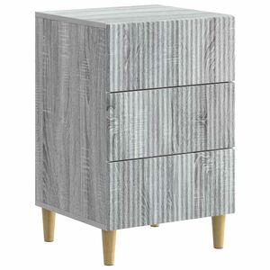vidaXL Bedside Cabinet Grey Sonoma 43 x 41 x 66.5 cm Engineered Wood