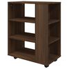 vidaXL Rolling Cabinet Brown Oak 60x35x75 cm Engineered Wood