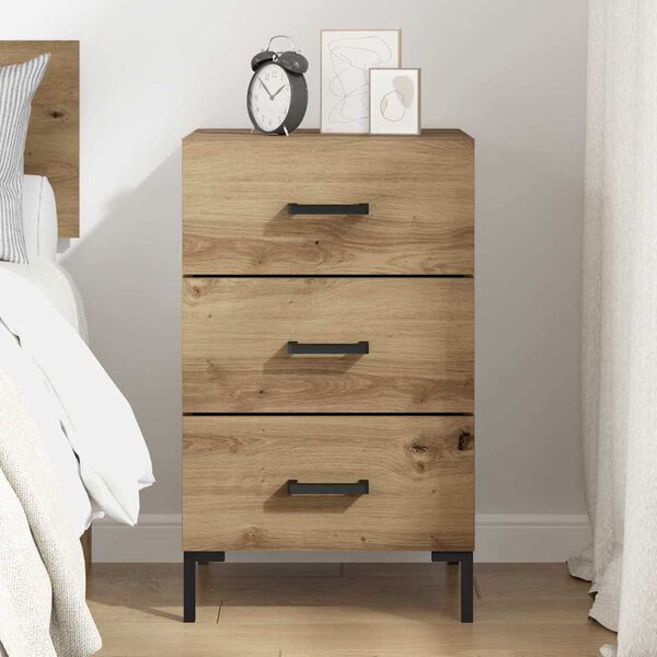 vidaXL Bedside Cabinet Artisan Oak 40 x 40 x 66 cm Engineered Wood