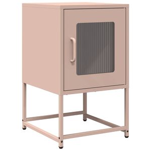 vidaXL Bedside Cabinet Pink 36x39x60.5 cm Cold-rolled Steel