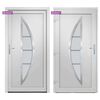 vidaXL Front Door White 108x200 cm PVC