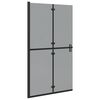 vidaXL Walk-In Shower Wall Folding Black 110 x 6.5 x 190 cm